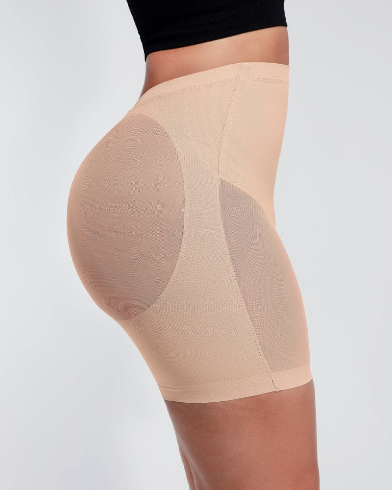 Women's Tummy Slimming Legs Back Low Waist Close-Fitting Mesh Body Shaping Buttocks Shorts