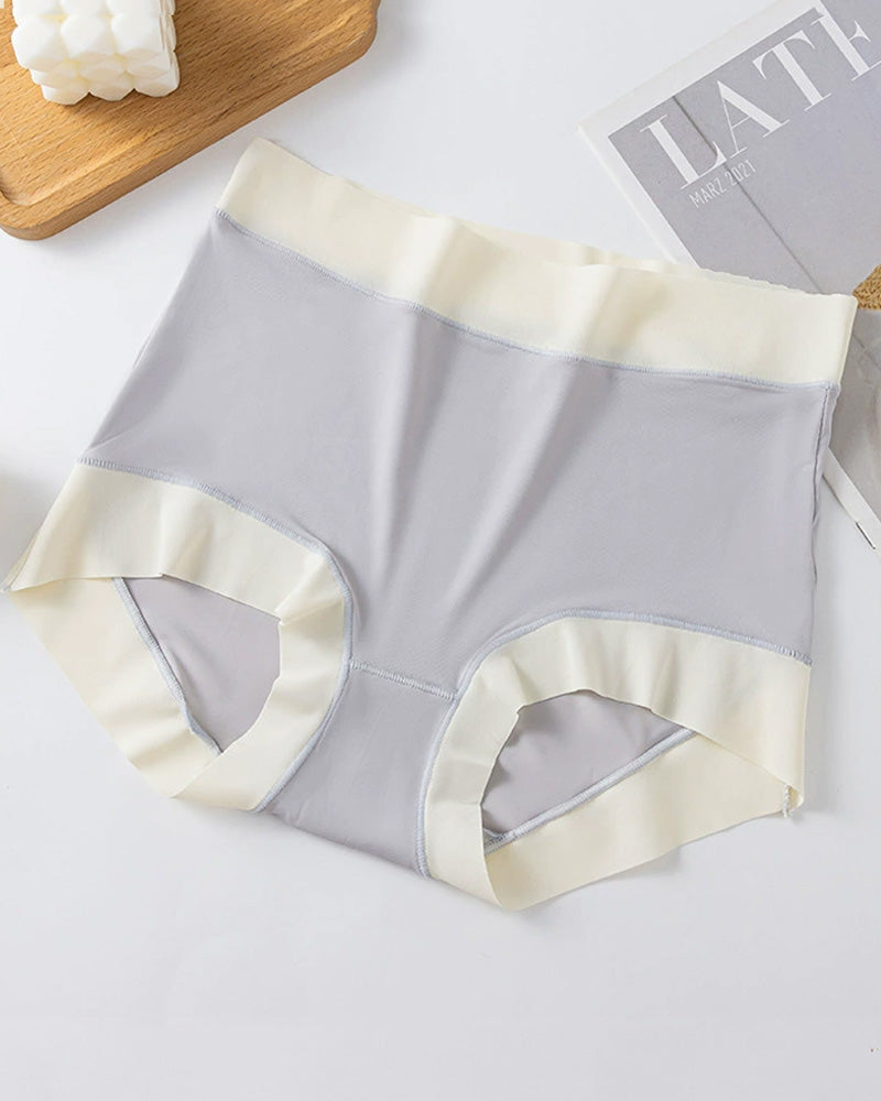 Women's Ice Silk Seamless High Waist Breathable Pure Cotton Crotch Underwear