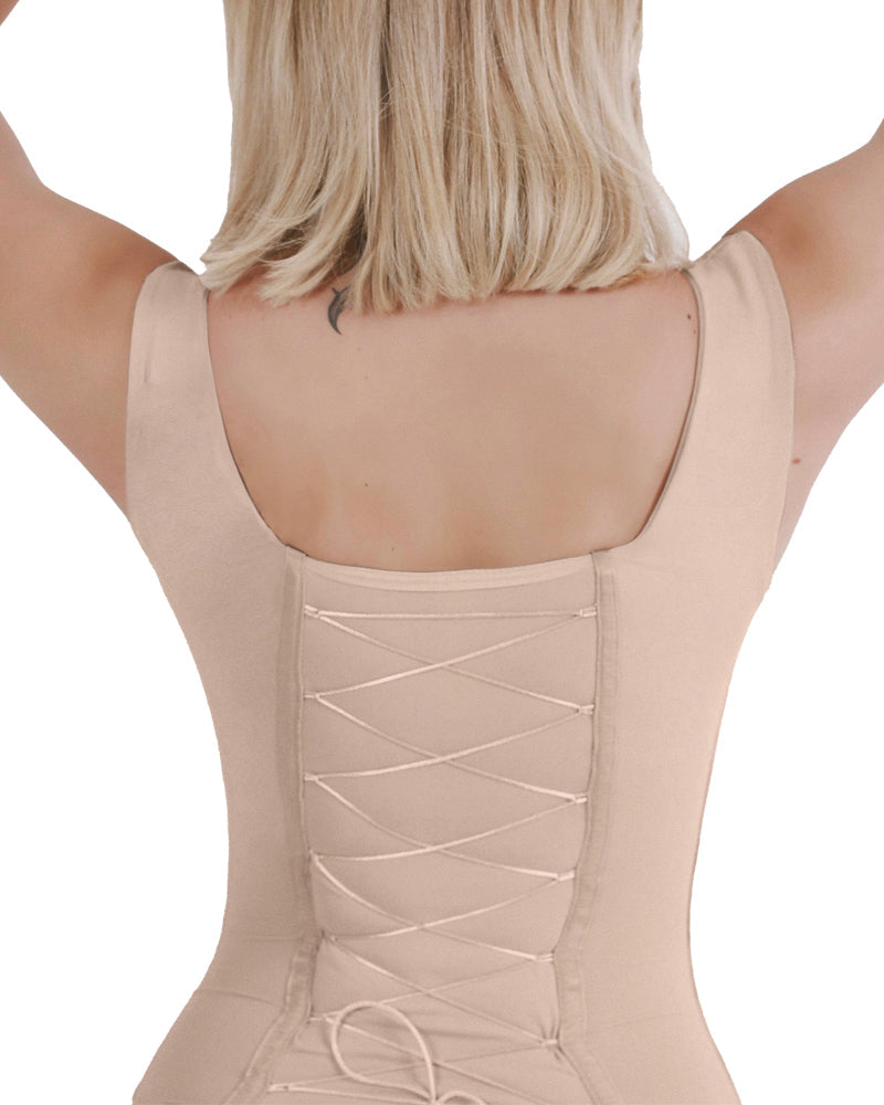 Women's Sexy Back Lace-up Seamless Tummy Control Bodysuit