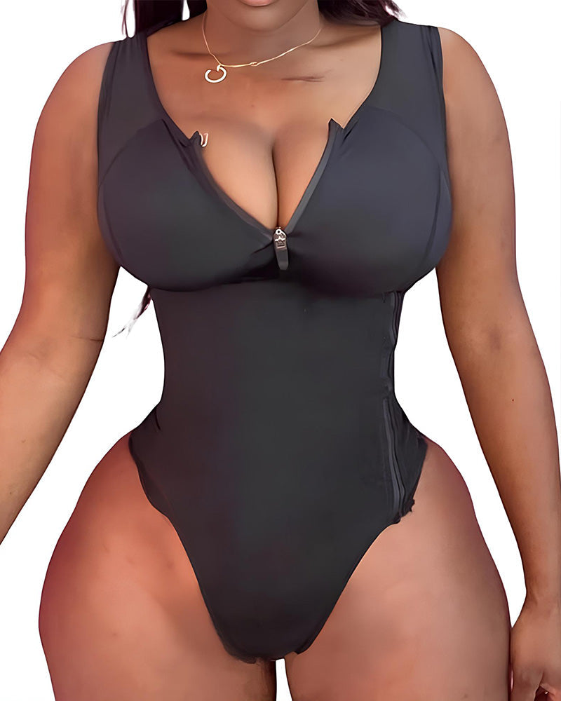 Women's Tummy Control Butt Lifting Seamless Side Zipper Body Shaper