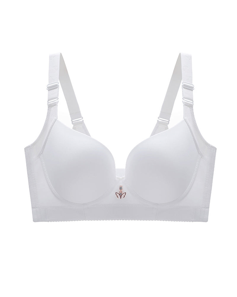 Breathable Plus Size No Steel Ring Push Up Bra