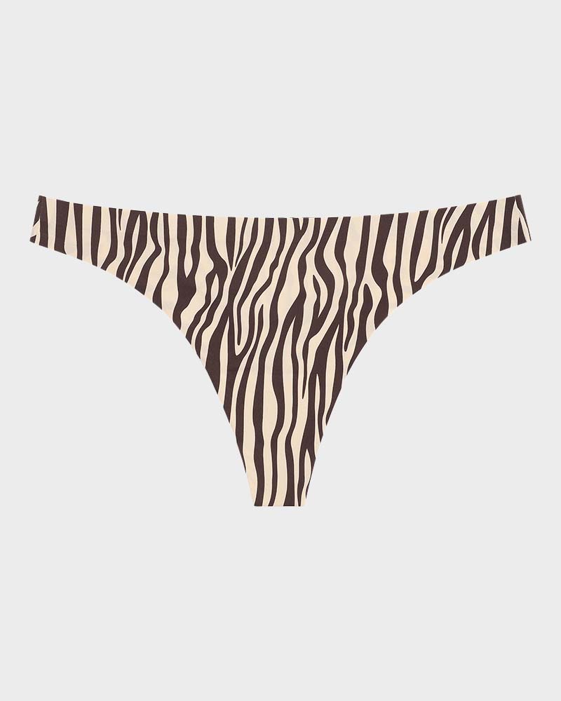 Floralshe®Low-Rise Animal Print Seamless Thong Panty