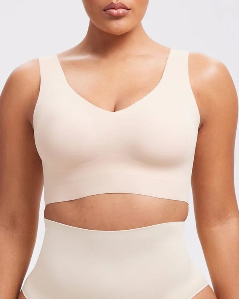 V-Neck Wireless Back Smoothing Bra