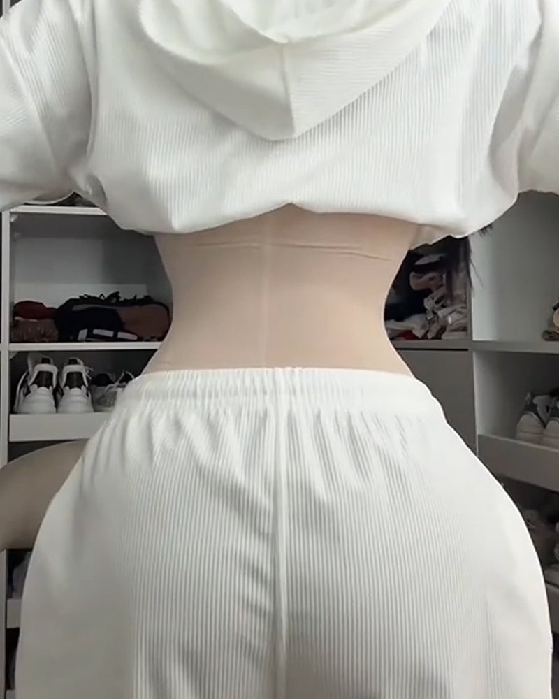 Women's Double Compression Straps Zippered Belly Control Invisible Waist Belt