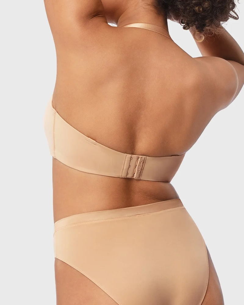 Women's Unlined Seamless Comfort Non-slip Underwire Plus Size Bandeau Strapless Bra