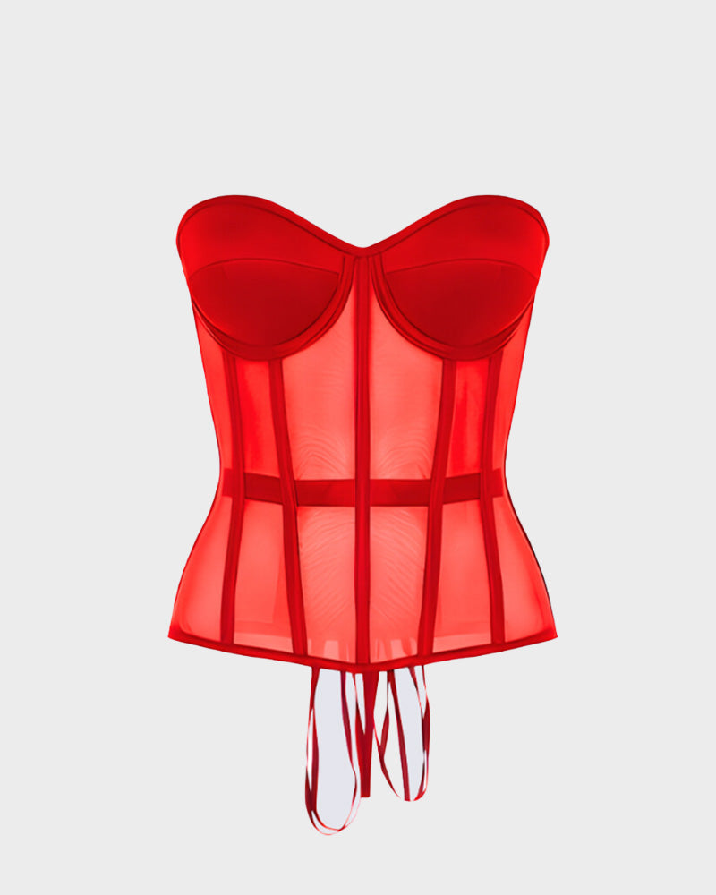 Floralshe®Sleek Mesh Supportive Push-Up Corset