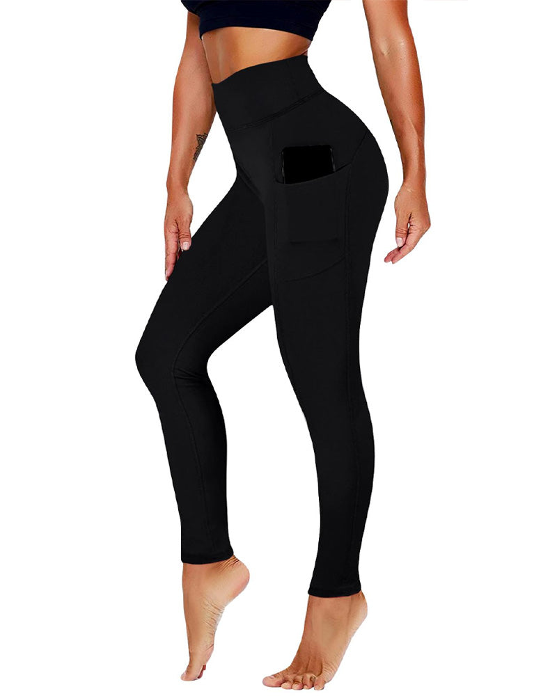 Women's High Waist Elastic Pocket Yoga Tights