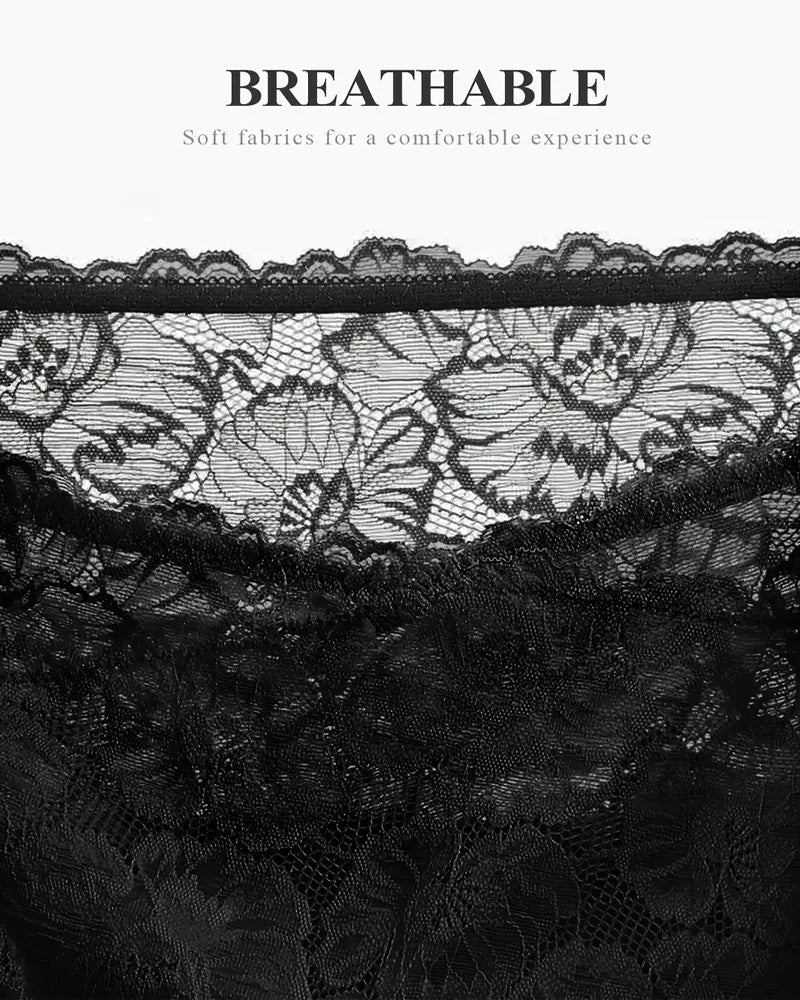 5-Pack Women's Lace High Waist Stretch Briefs