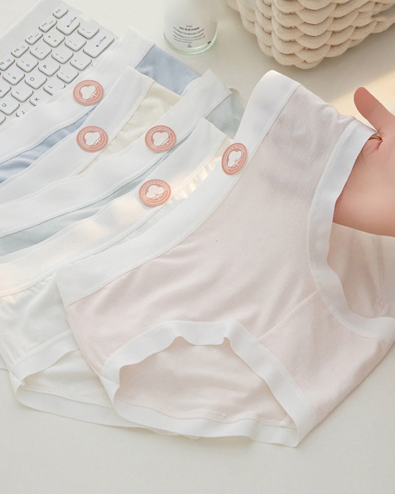 Women's Summer Thin Cotton Colorful Underwear 5 Pack