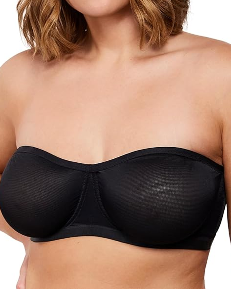 Women's Sheer Mesh Unlined Underwire Adjustable Removable Straps Half Cup Bra