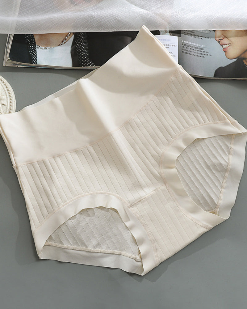 Pure Cotton Antibacterial Crotch Seamless High Elastic Belly-Controlling Cotton Underwear