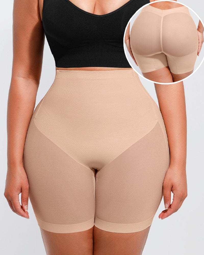 Women's Tummy Slimming Legs Back Low Waist Close-Fitting Mesh Body Shaping Buttocks Shorts