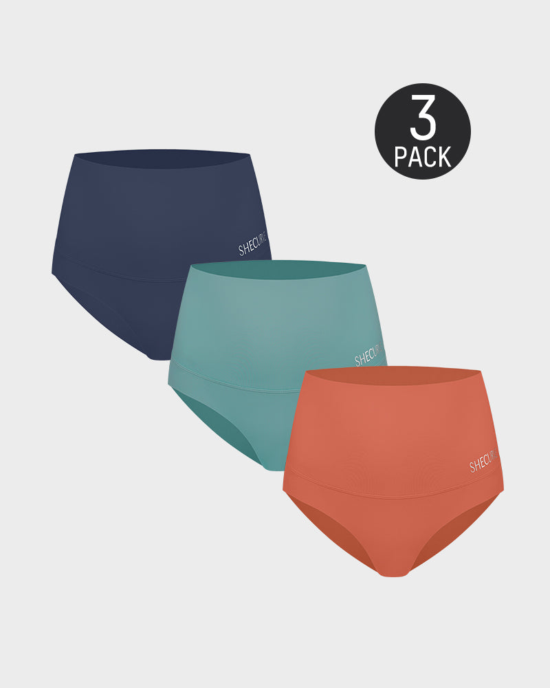 3-Pack High Waisted Tummy Control Brief Panties