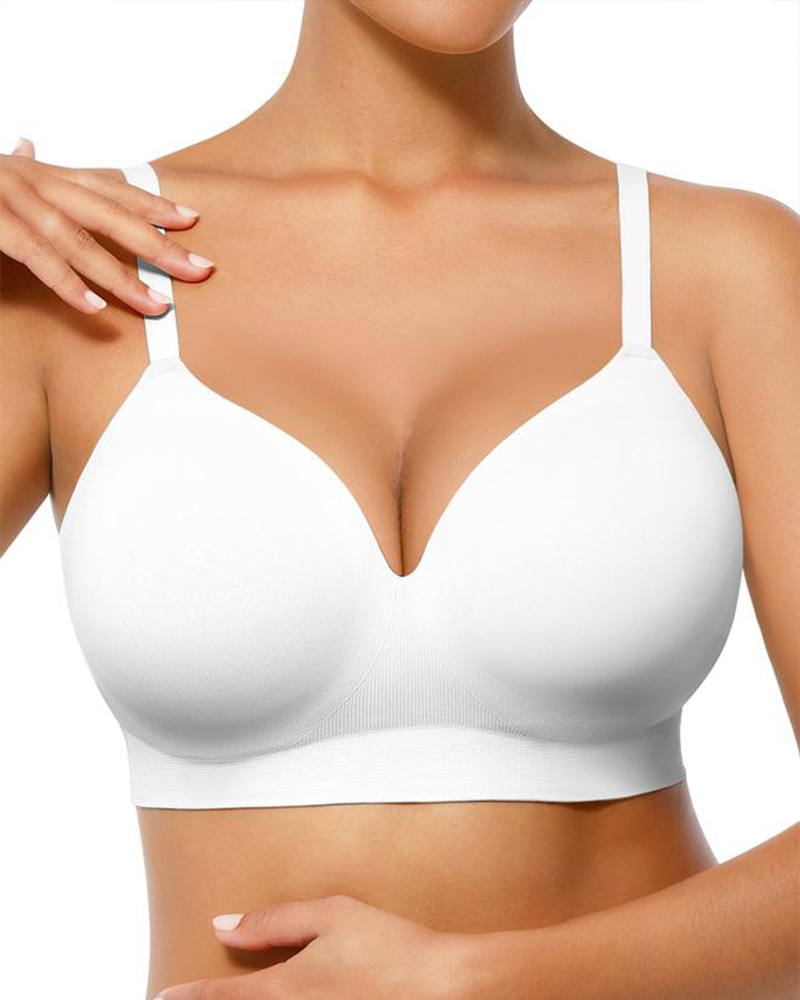 Women's Wireless Push-Up Seamless Comfort Full Coverage Bra