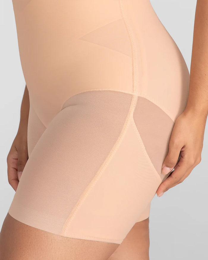 High Waist Double Layer Body Shaping Mesh Tight Tummy Lifting Breathable Shorts