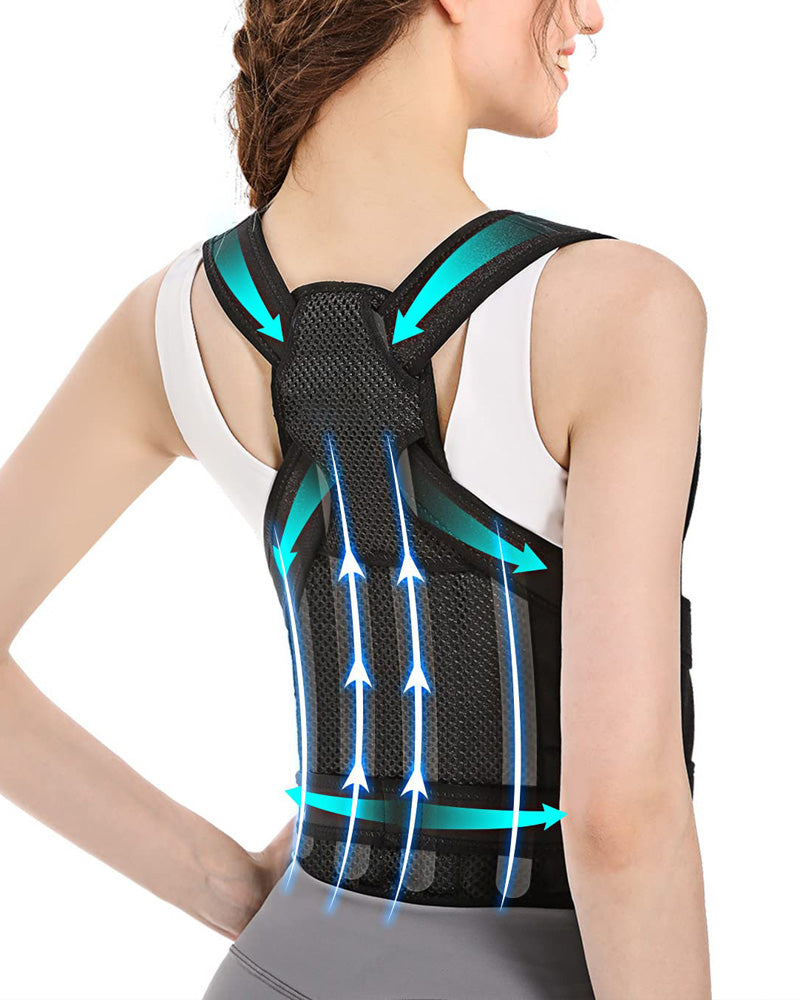 Adult Breathable Mesh Support Invisible Shoulder Open Back Posture Back Corrector