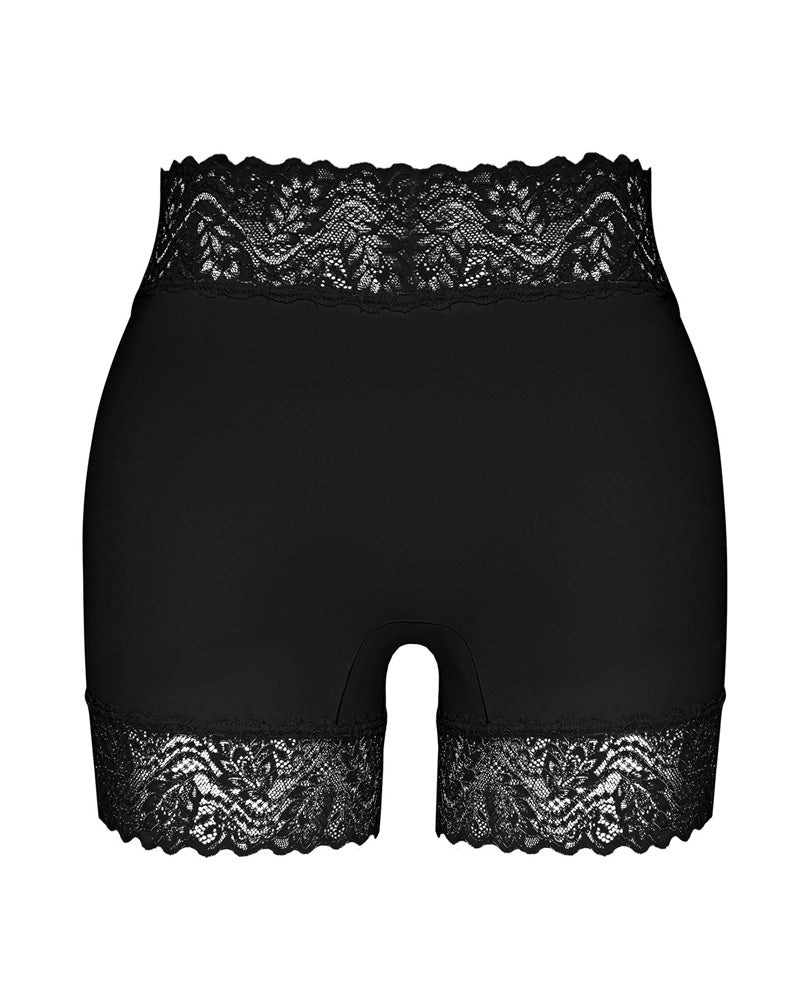 Mid-Rise Seamless Breathable Lace Boxer Shorts