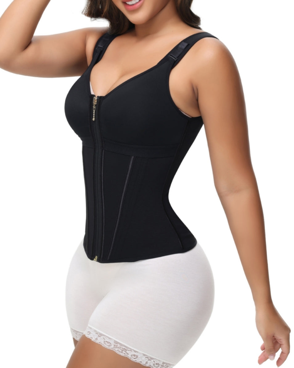 Women's Waist and Abdomen Shaping Tights Ultimate Latex Corset Vest With Bra