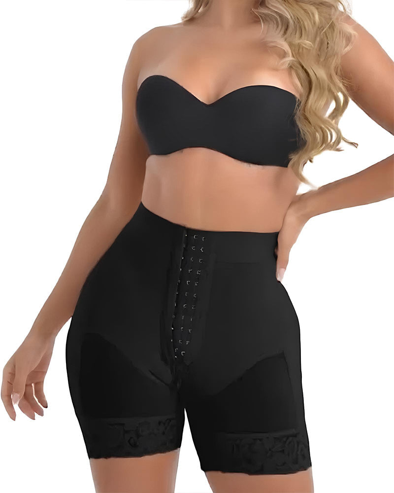 Women's Tummy Control Butt Lifting Hook and Eye Body Shaping Shorts