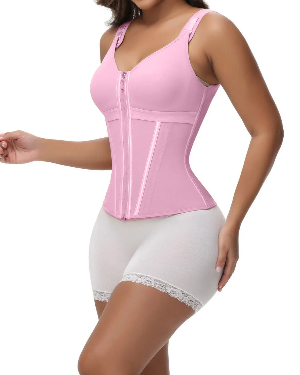 Women's Waist and Abdomen Shaping Tights Ultimate Latex Corset Vest With Bra