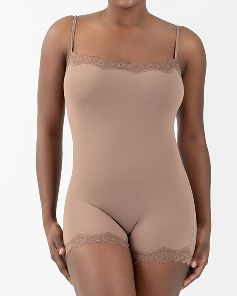 Women's Spaghetti Strap Lace Seamless Sexy Jumpsuit