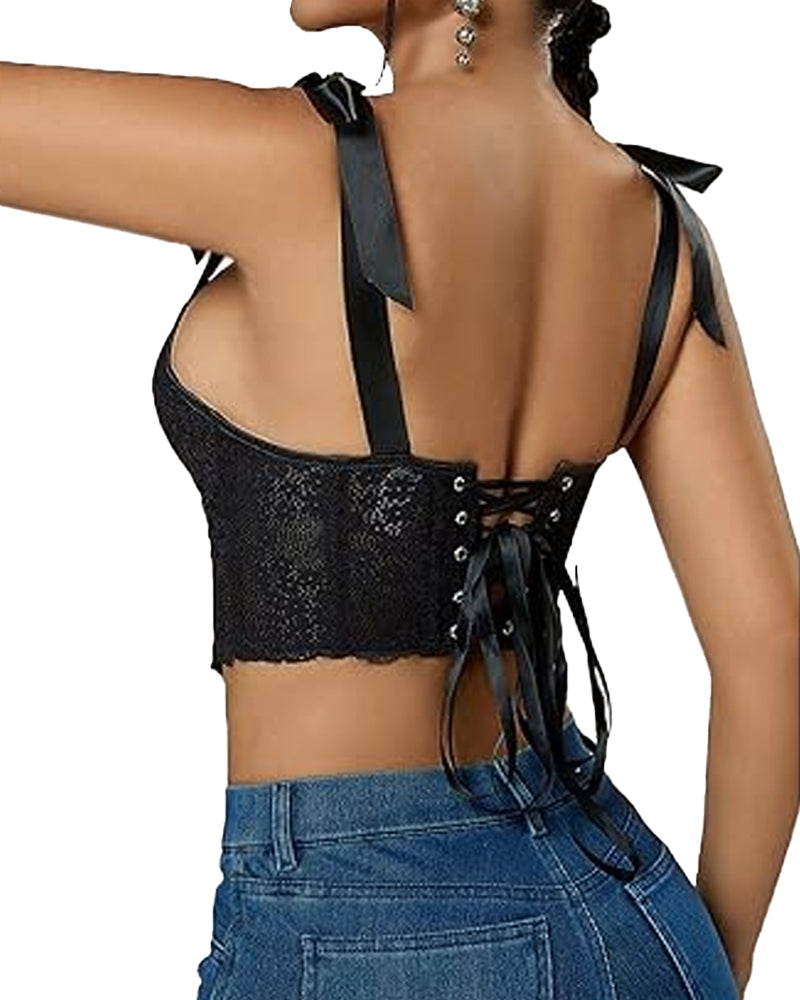 Women's Sexy Lace Floral Bodycon Tube Top