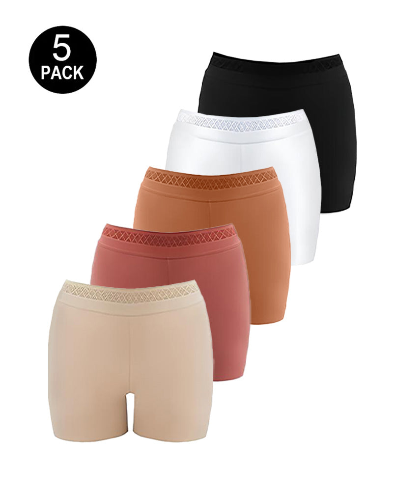 Solid Color Hip-Lifting and Tummy-Controlling Mid-Rise Body-Shaping Shorts