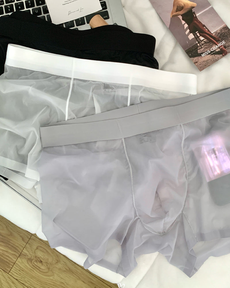 Men's Ice Silk Sexy Comfortable Thin Seamless Breathable Underwear