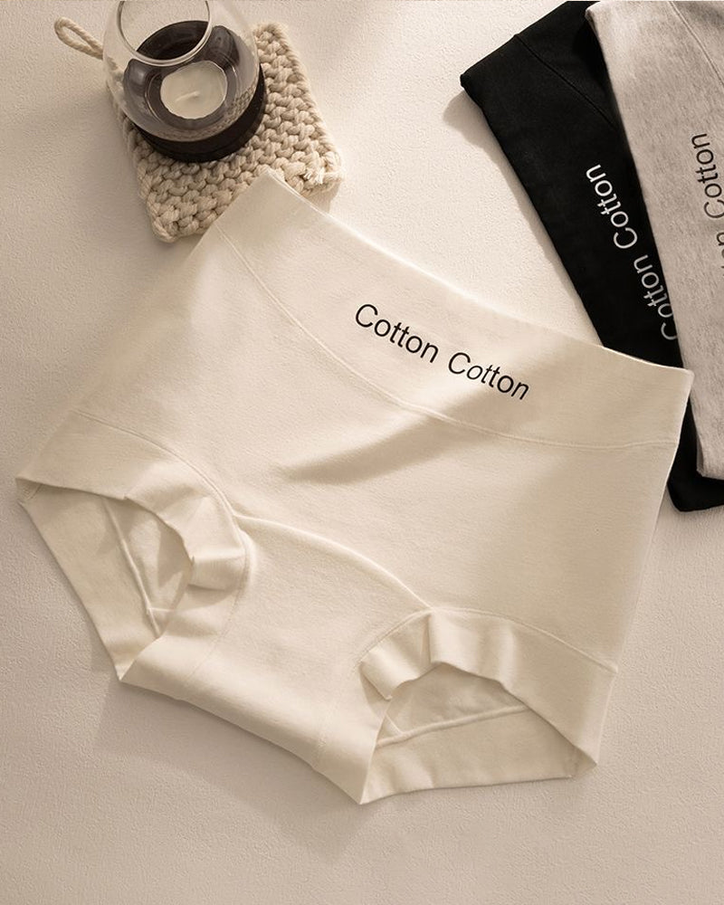 Women's Antibacterial Pure Cotton Seamless High Waist Comfortable Briefs