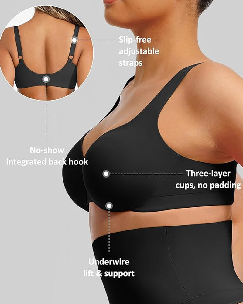 Women's Comfort Wire-Free Wire-Free Plus Size Full Coverage Seamless Everyday Bra