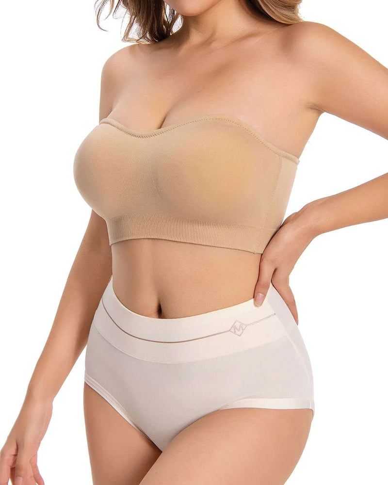 Women's Non-Slip Silicone Push-Up Detachable Shoulder Straps Without Steel Ring Bra