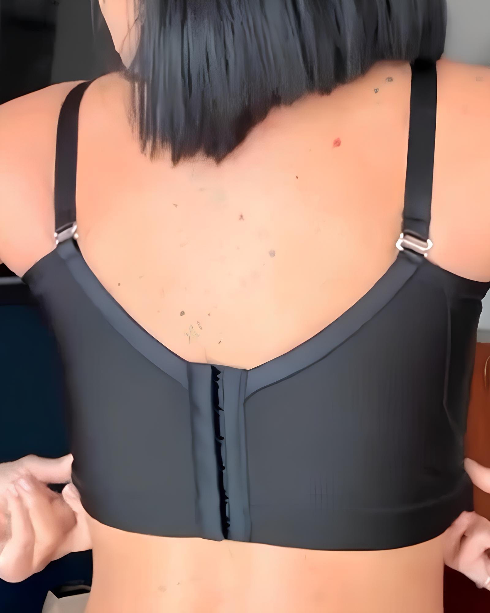 Solid Color Shaping Push-Up Bra With 6-Pin Buckle