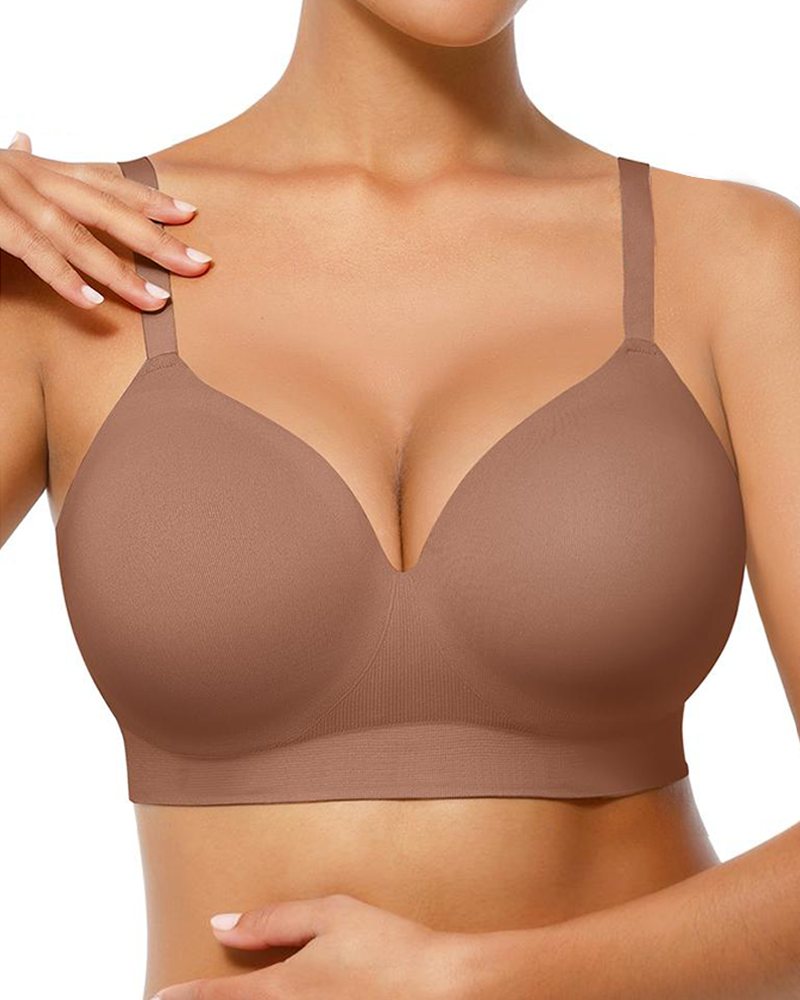 Women's Wireless Push-Up Seamless Comfort Full Coverage Bra