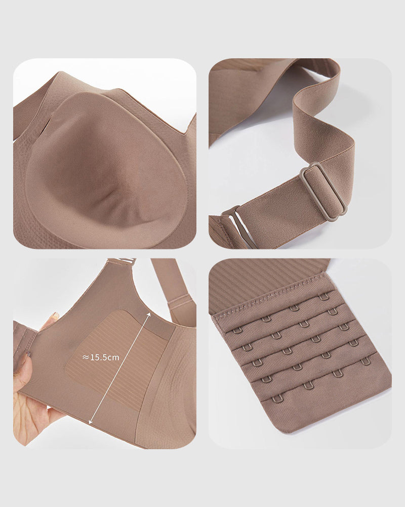 Women's Solid Color Four Rows Adjustable Wireless Bras