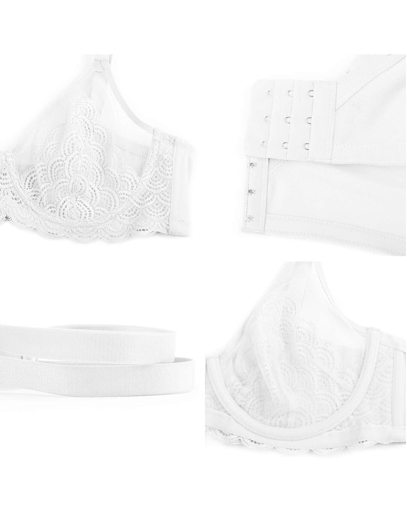 Women's Mermaid Scale Lace Unlined Bra