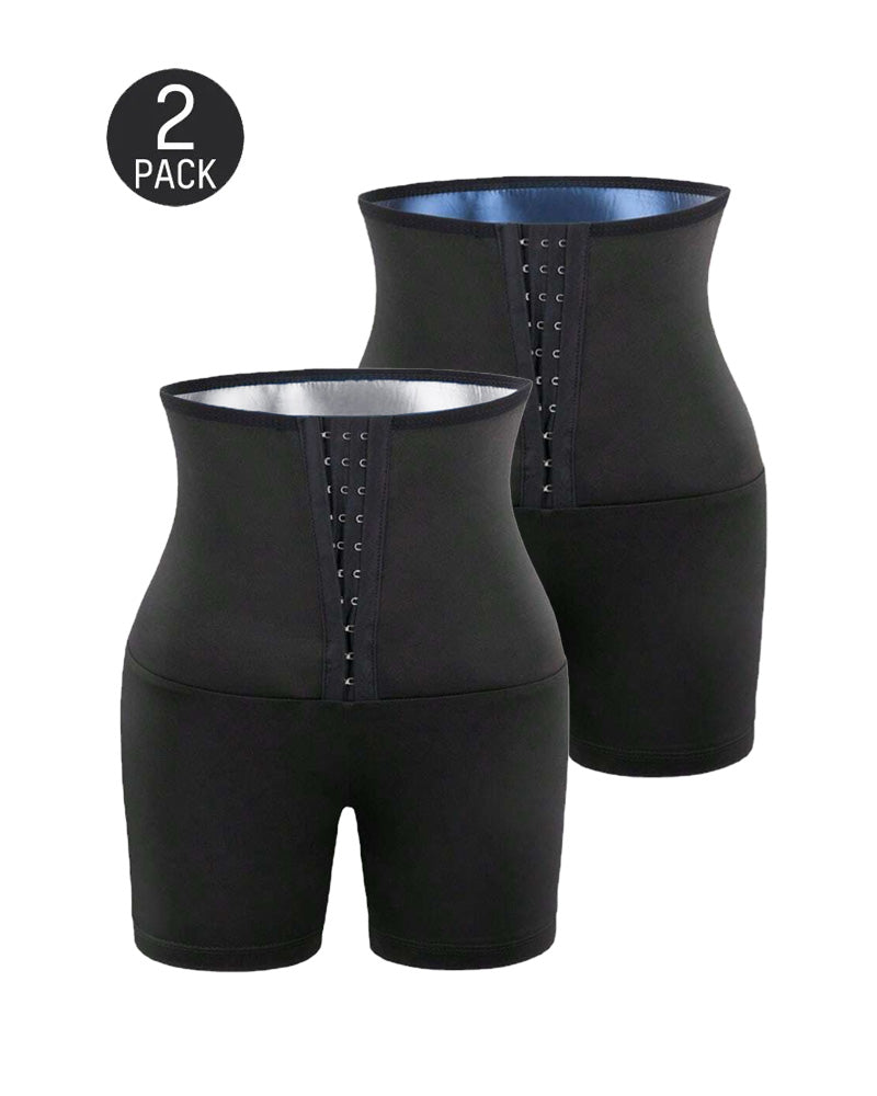 Women's Sauna Body Shaping Compression High Waist Fitness Sports Shorts