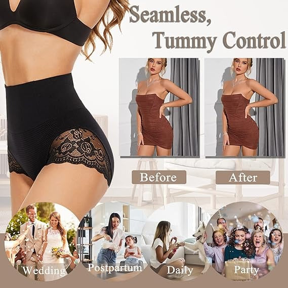 Floralshe® Lace-Trim Shaping Brief Panty