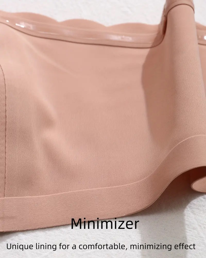 Women's Seamless Strapless Front Buckle Comfort Push Up Bra