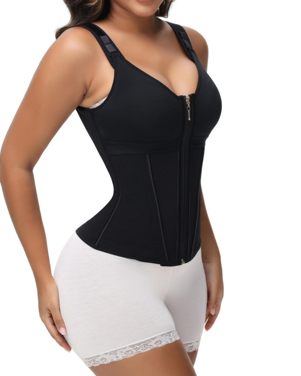 Women's Waist and Abdomen Shaping Tights Ultimate Latex Corset Vest With Bra