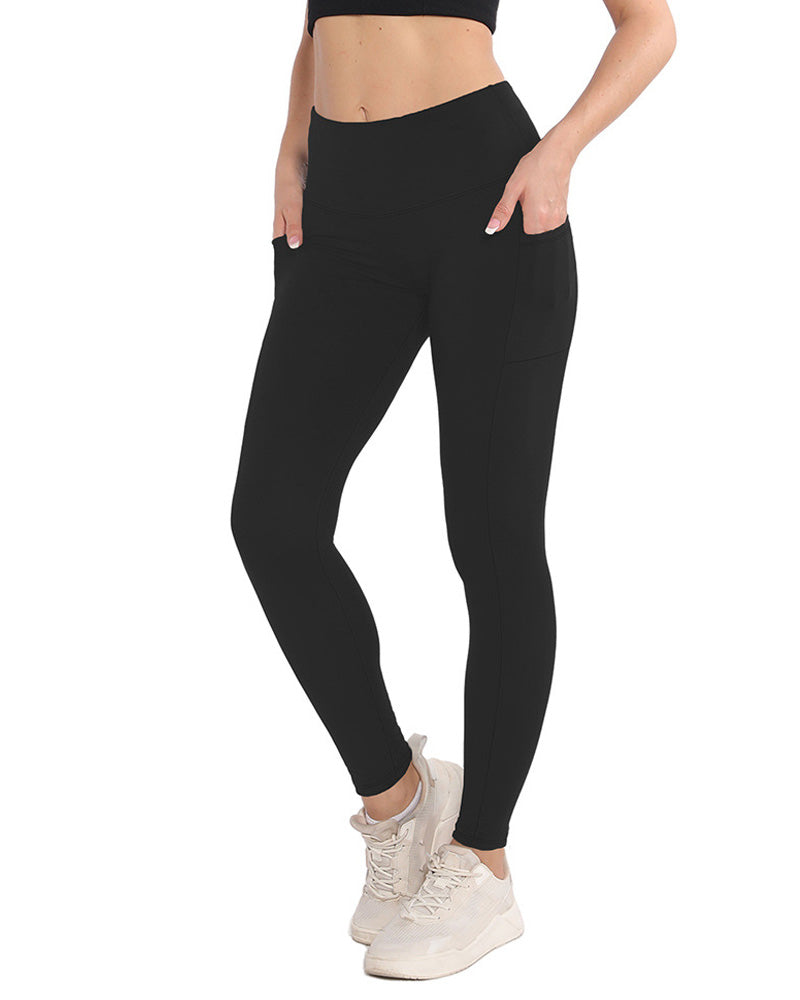Women's High Waist Elastic Pocket Yoga Tights