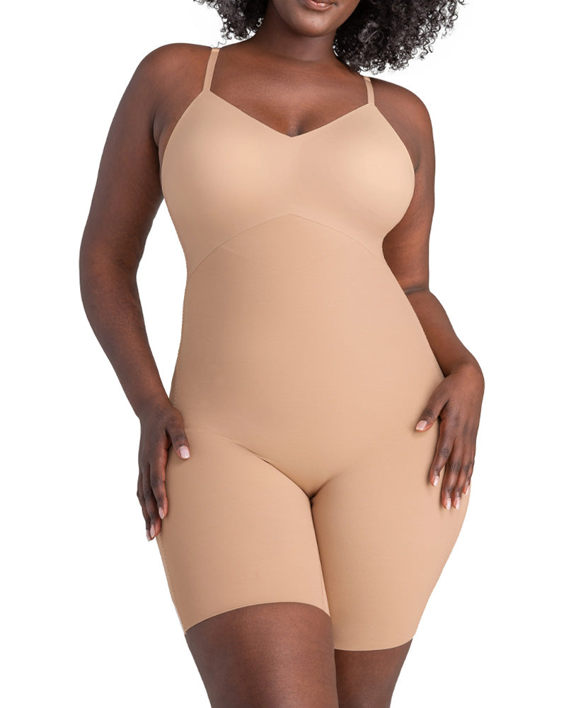 Low Back Mesh Breathable Tummy Control and Shaping Bodysuit
