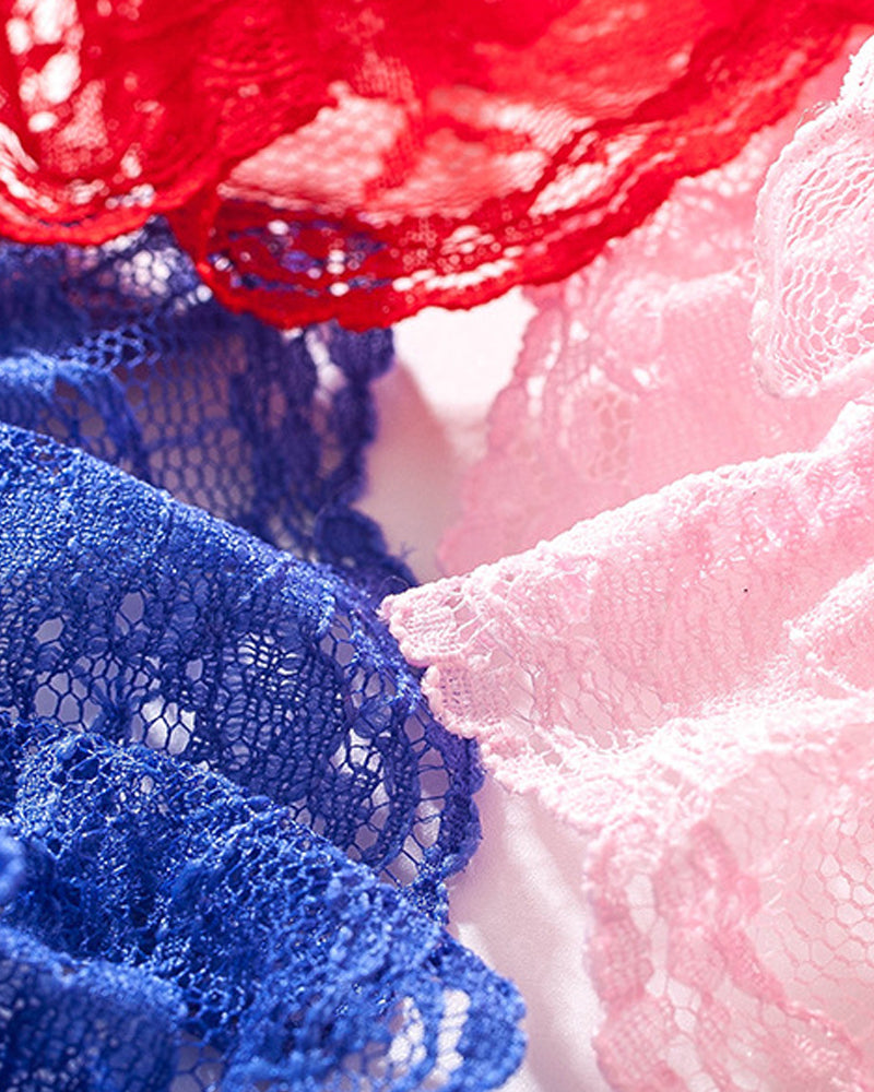 Lace Crotchless Massage Pearl Sexy Thong