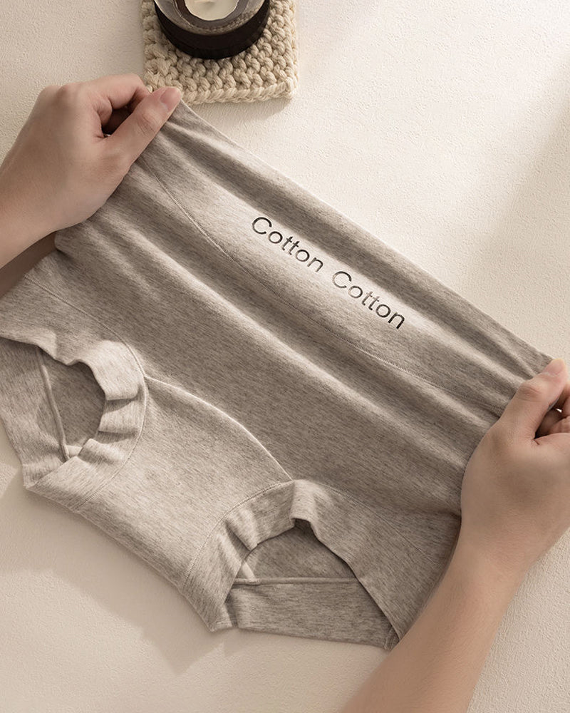 Women's Antibacterial Pure Cotton Seamless High Waist Comfortable Briefs