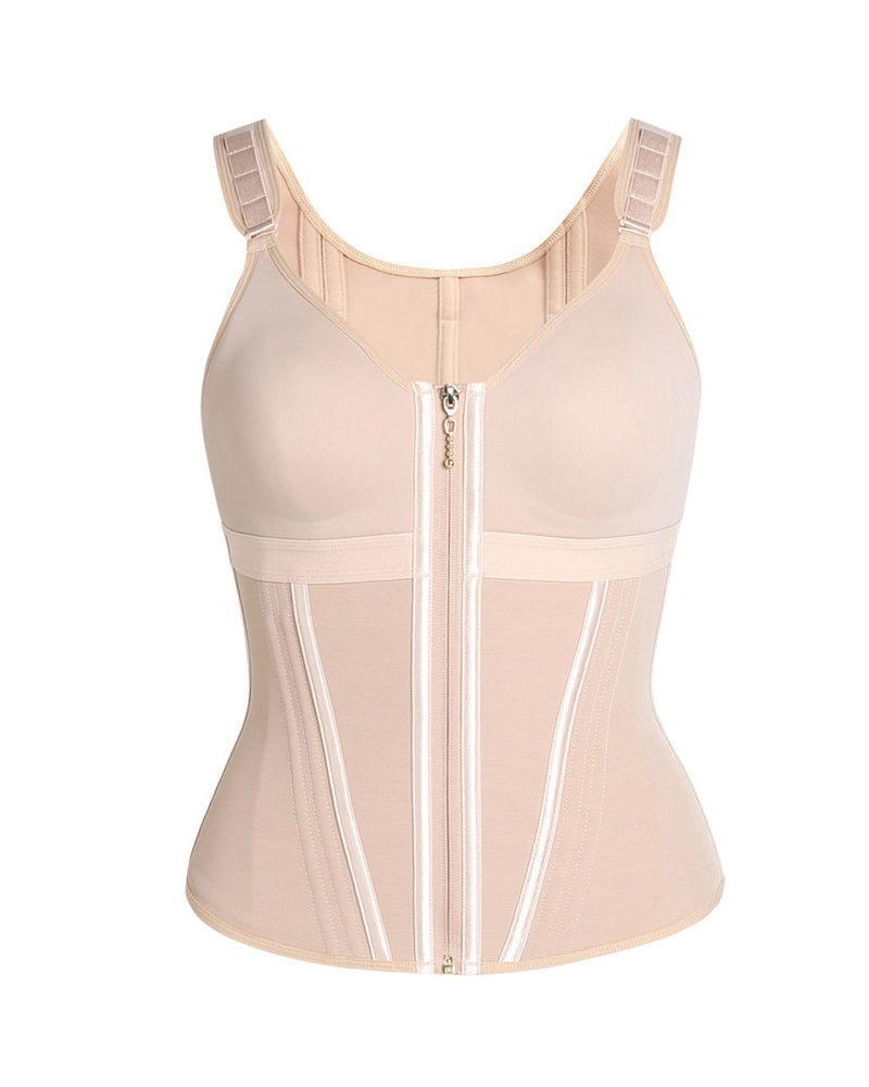 Women's Waist and Abdomen Shaping Tights Ultimate Latex Corset Vest With Bra